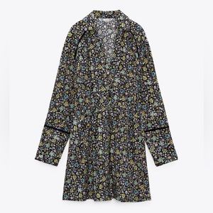 ZARA FLORAL SHIRTDRESS Multicolored